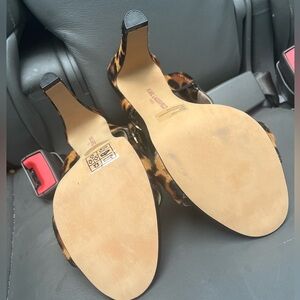 Never worn leopard heeled sandals!